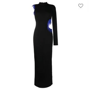 NEW WITH TAGS Staud Black Gown with Beaded Accents